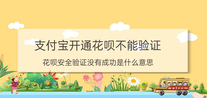 支付宝开通花呗不能验证 花呗安全验证没有成功是什么意思？